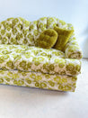 Chartreuse Velvet Flower Couch - Rehaus