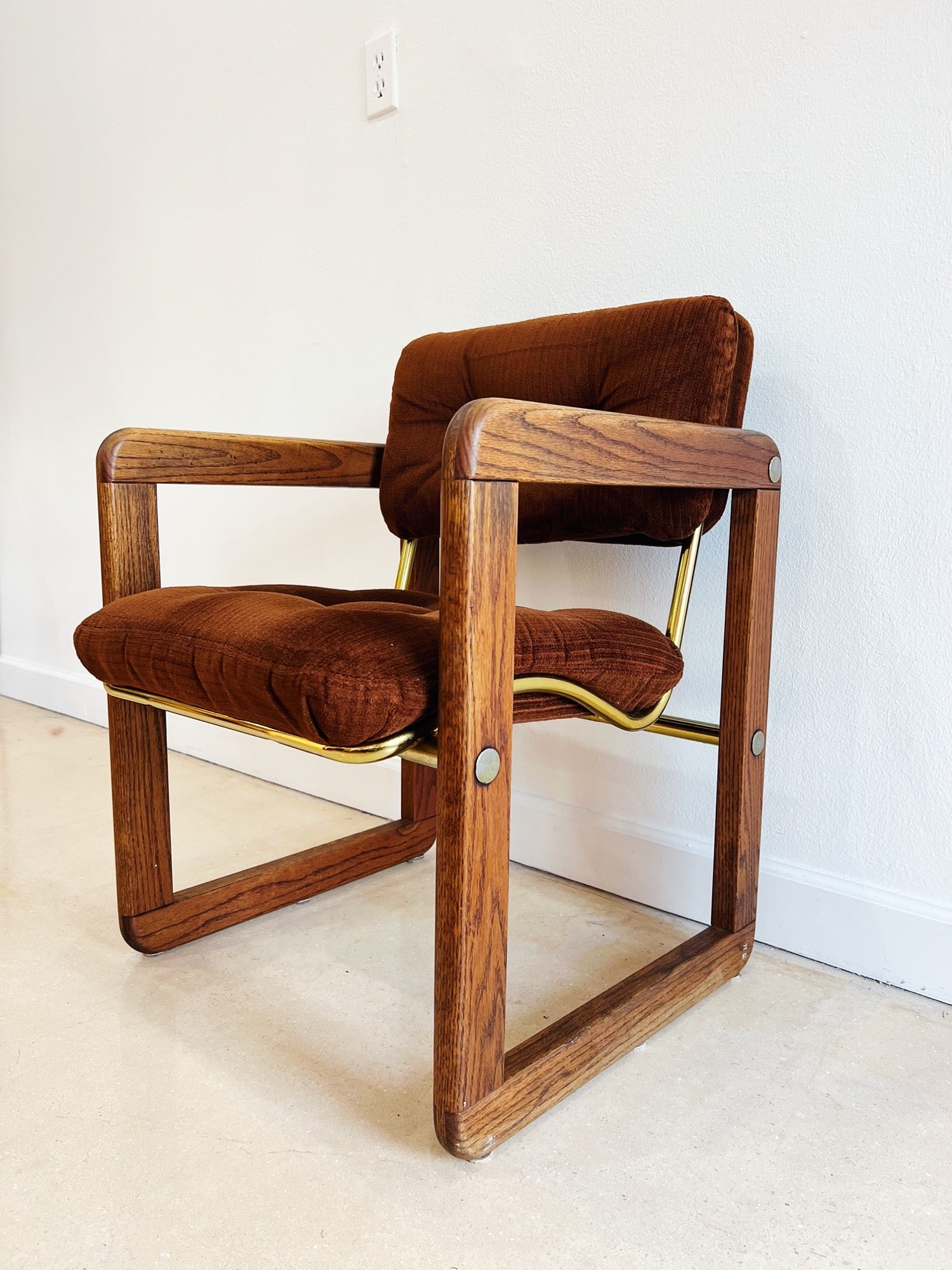 Chocolate Velvet Dining Chairs (x4) - Rehaus