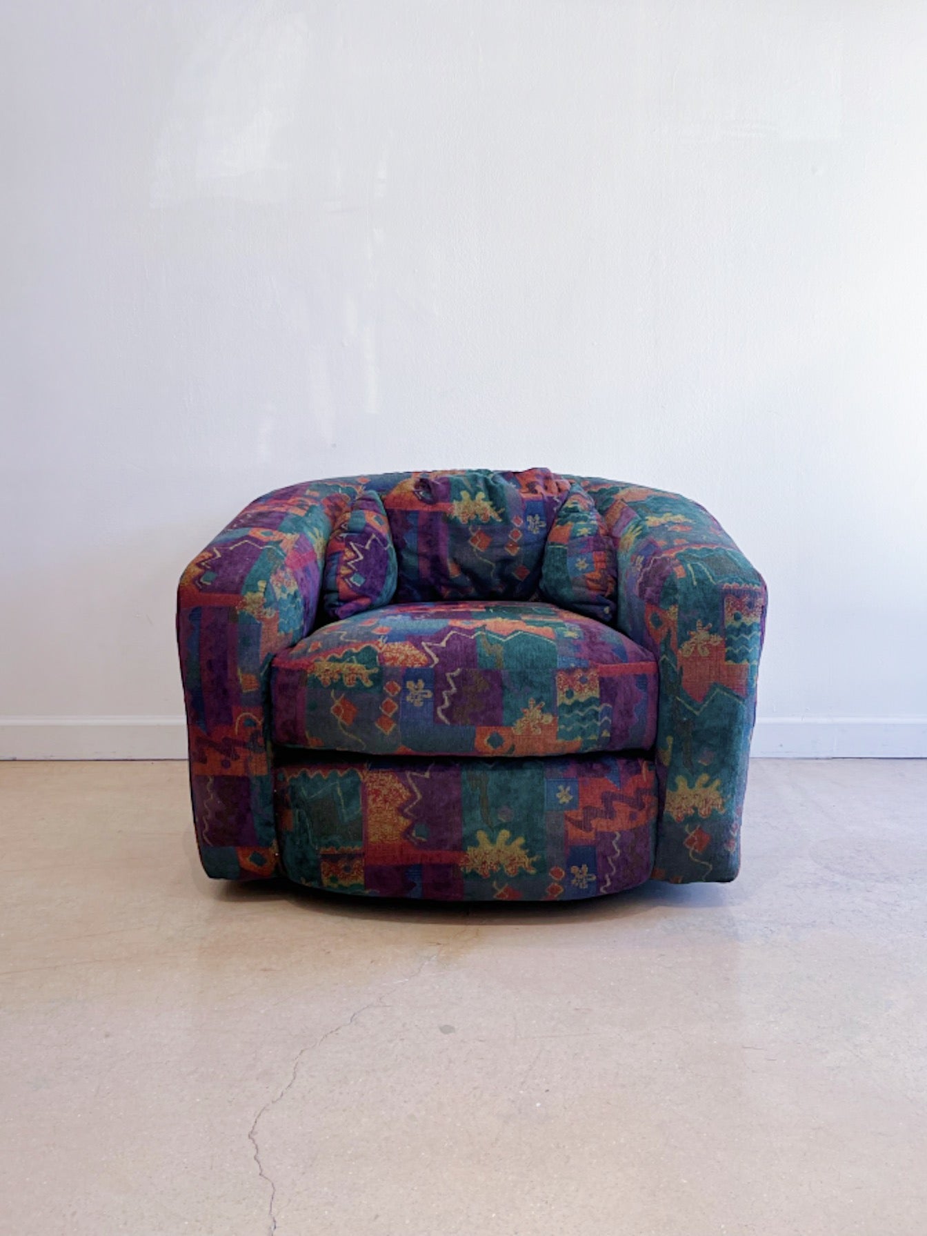 Chunky Memphis Swivel Barrel Lounge Chair Set - Rehaus