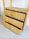 Coastal Wrapped Rattan Etagere With Drawers - Rehaus