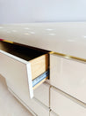 Creme & Gold Laminate Lowboy Dresser - Rehaus