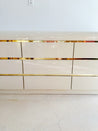 Creme/Gold Laminate Lowboy Dresser - Rehaus