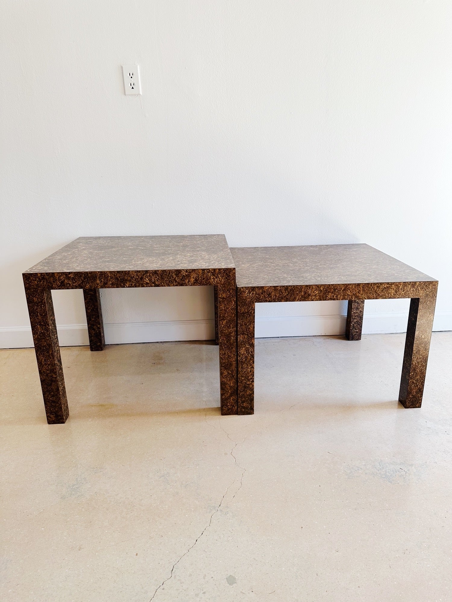 Dark Burl Laminate Tables - Rehaus