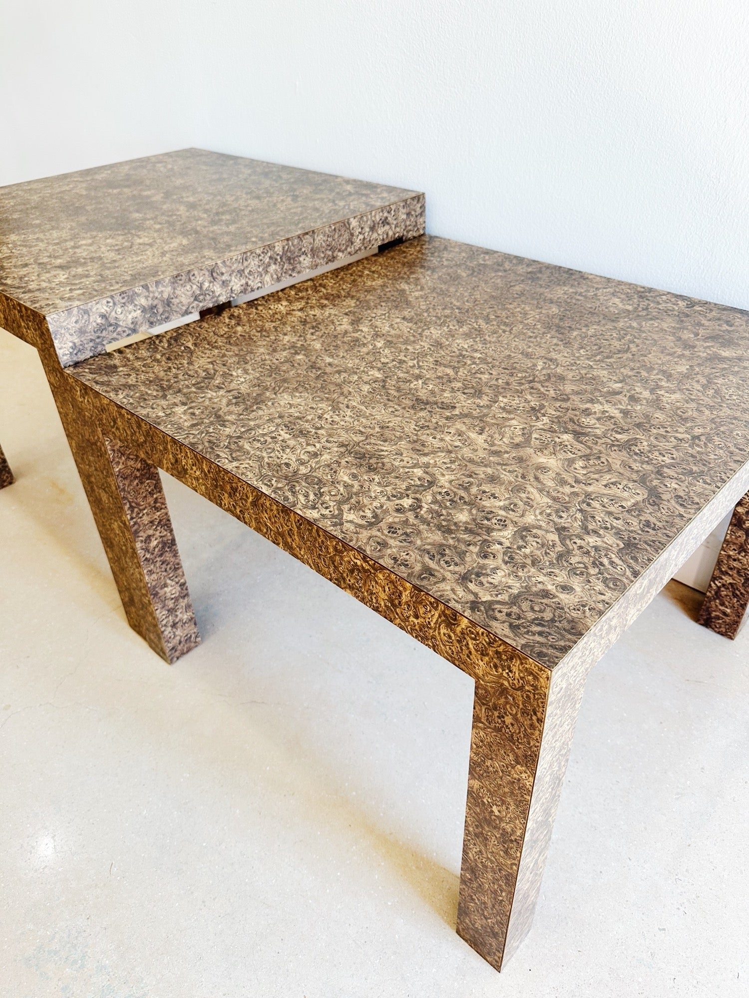 Dark Burl Laminate Tables - Rehaus