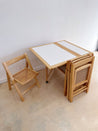 Folding Table & Cane Chair Hideaway Dining Set - Rehaus