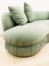 Green Velvet Curved Kidney Sofa - Rehaus
