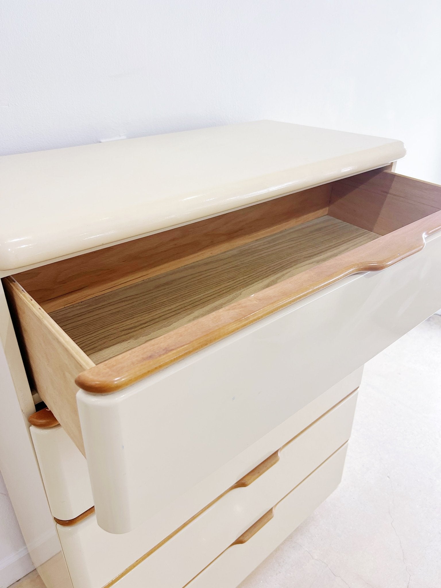 Lane Creme Lacquer + Wood Bedroom Dresser Set - Rehaus