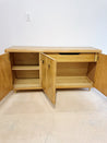 Light Burl Wood & Brass Cabinet - Rehaus