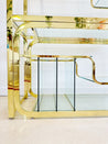Milo Baughman Style Sliding Brass Etagere - Rehaus