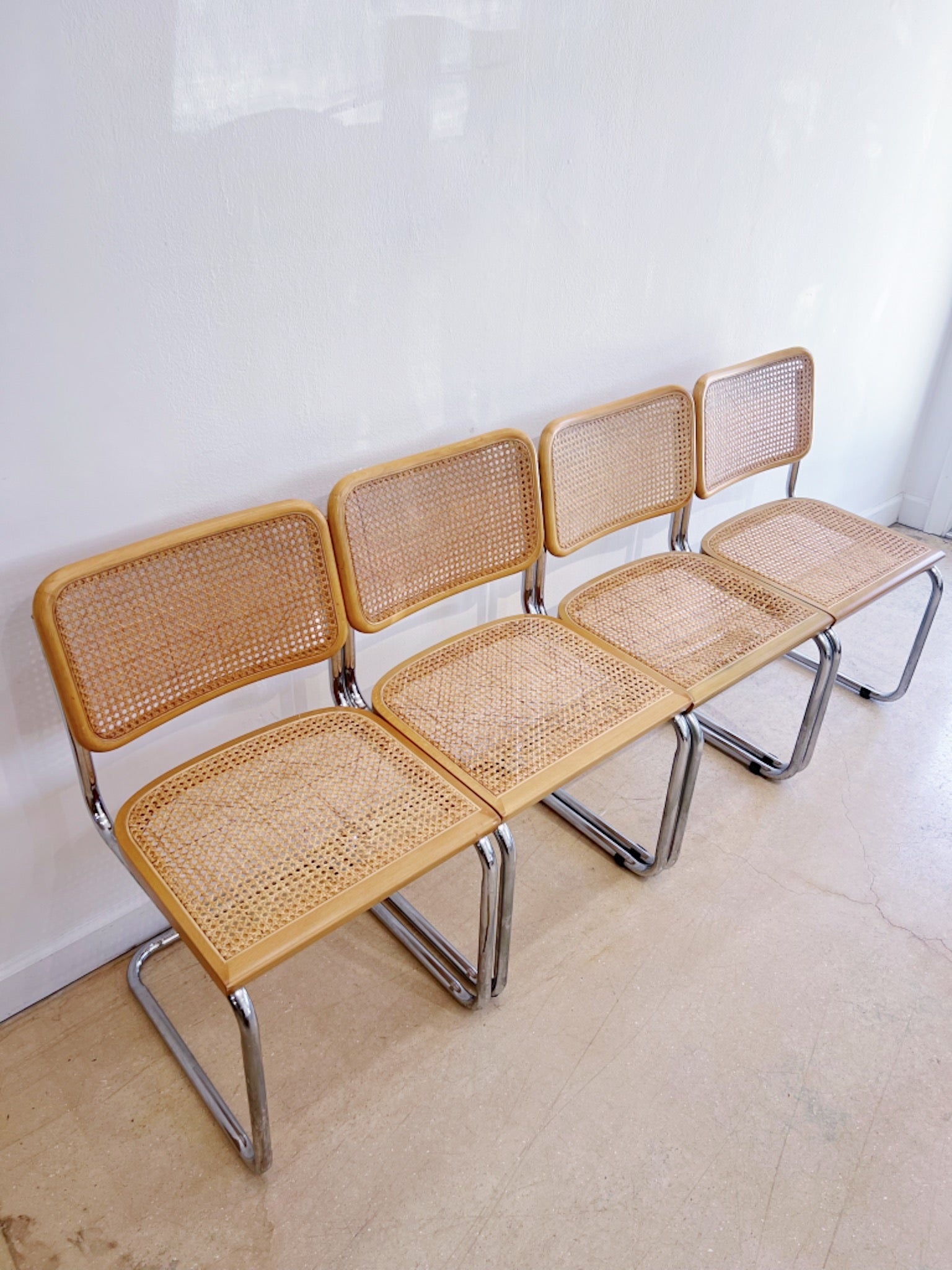 Natural Cesca Chair Set (x4) - Rehaus