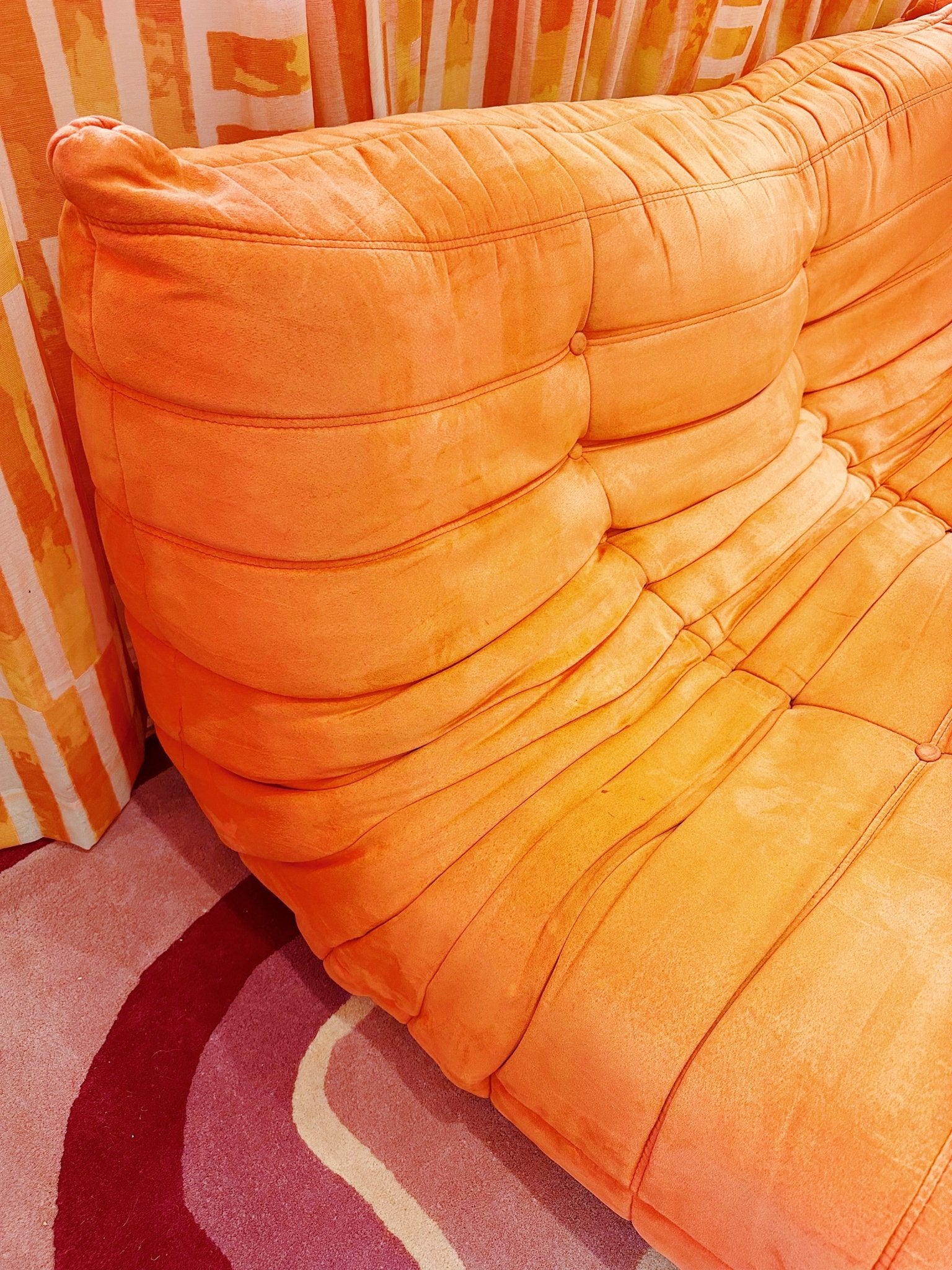 Orange Togo-style Sofa Set - Rehaus