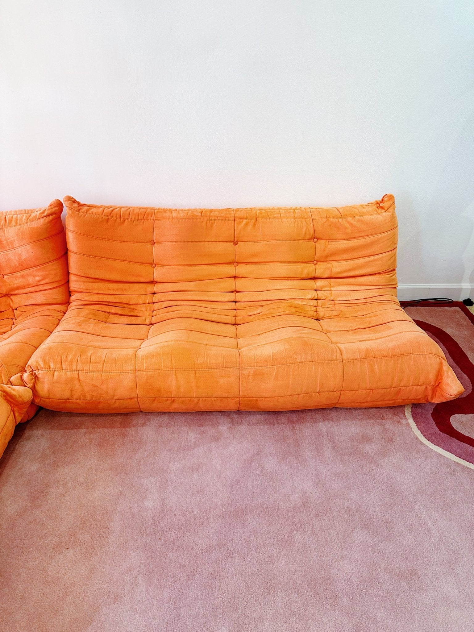 Orange Togo-style Sofa Set - Rehaus