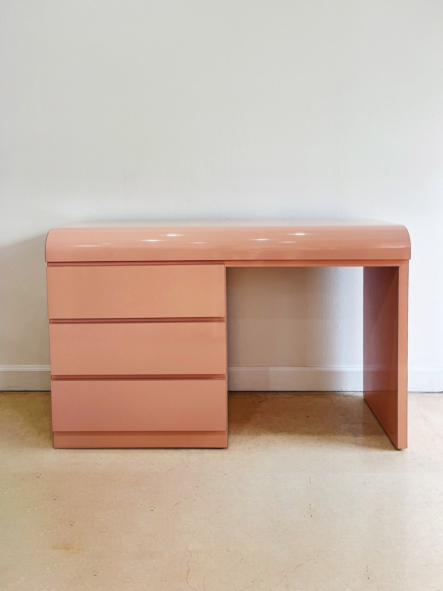 Peachy Pink Laminate Desk - Rehaus