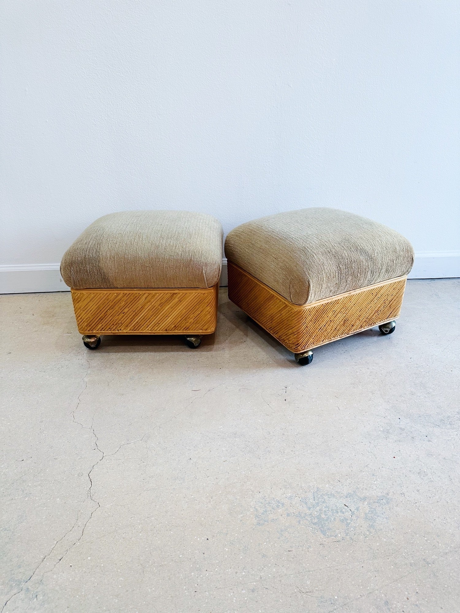 Pencil Reed Ottomans (Set of 2) - Rehaus