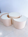 Pink Laminate Circles Coffee Table Set - Rehaus
