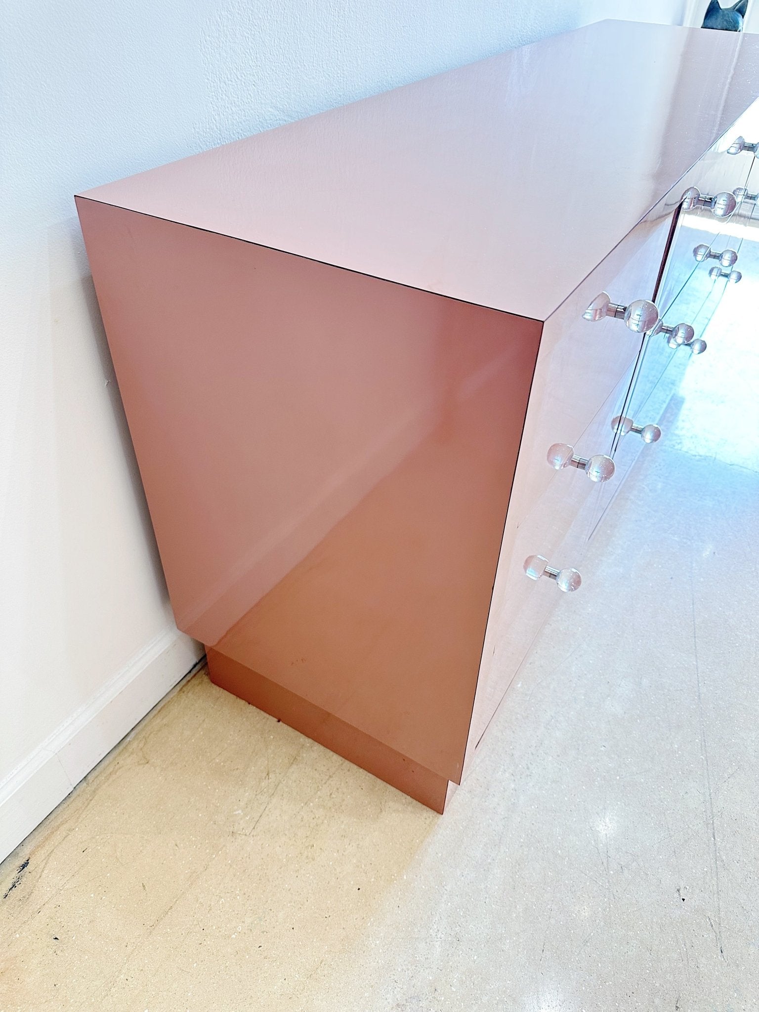 Pink Laminate Squared Dresser Large Rehaus Pink Laminate Squared Dresser Large Rehaus