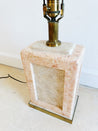 Pink Marble & Brass Table Lamp - Rehaus