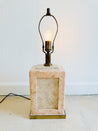 Pink Marble & Brass Table Lamp - Rehaus