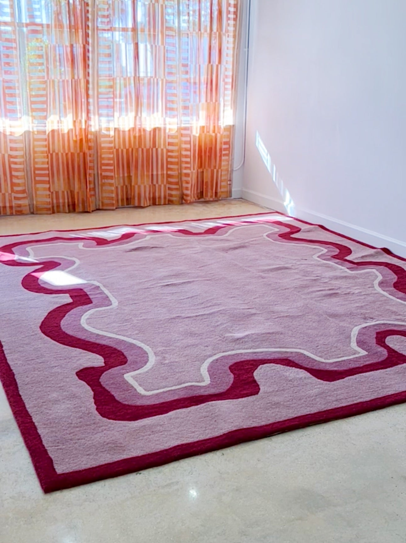 Pink & Red Squiggle Carpet - Rehaus