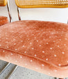 Pink Velvet Cane-Backed Cantilever Chair Set - Rehaus
