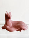 Postmodern Pink Ceramic Cat - Rehaus