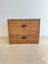 Rattan Two-Drawer Side Table - Rehaus