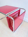 Red Chrome Side Table - Rehaus