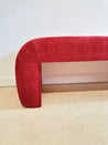 Red Suede Waterfall Bench - Rehaus