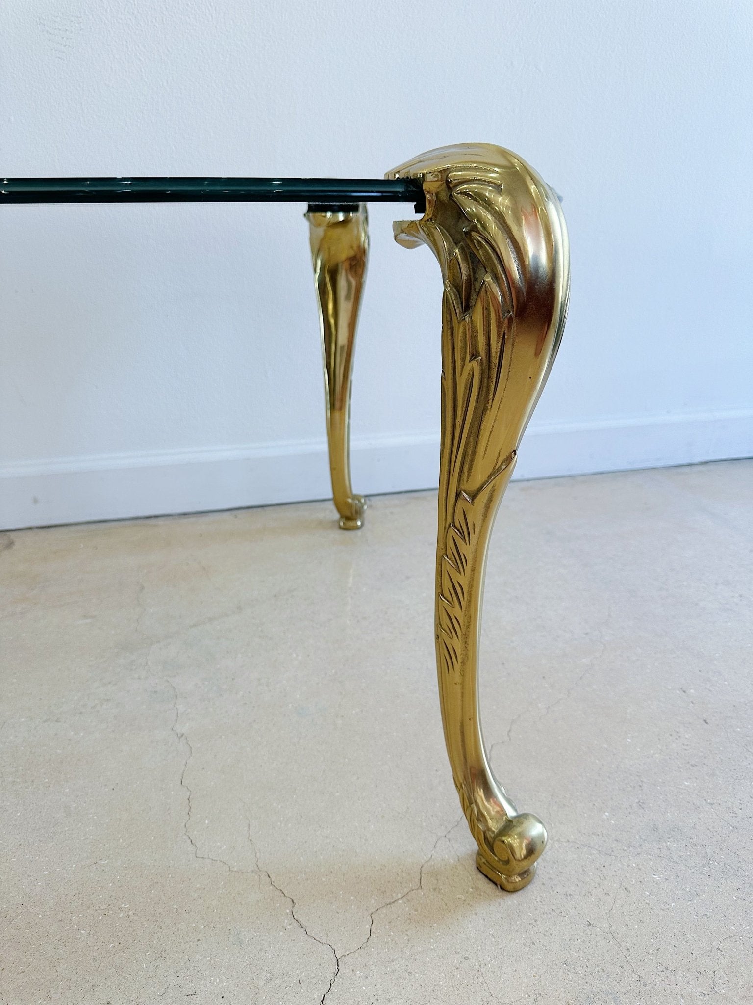 Round Brass End Table by P.E. Guerin - Rehaus