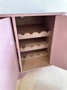 Rounded Pink Laminate Sideboard + Wine Cabinet - Rehaus