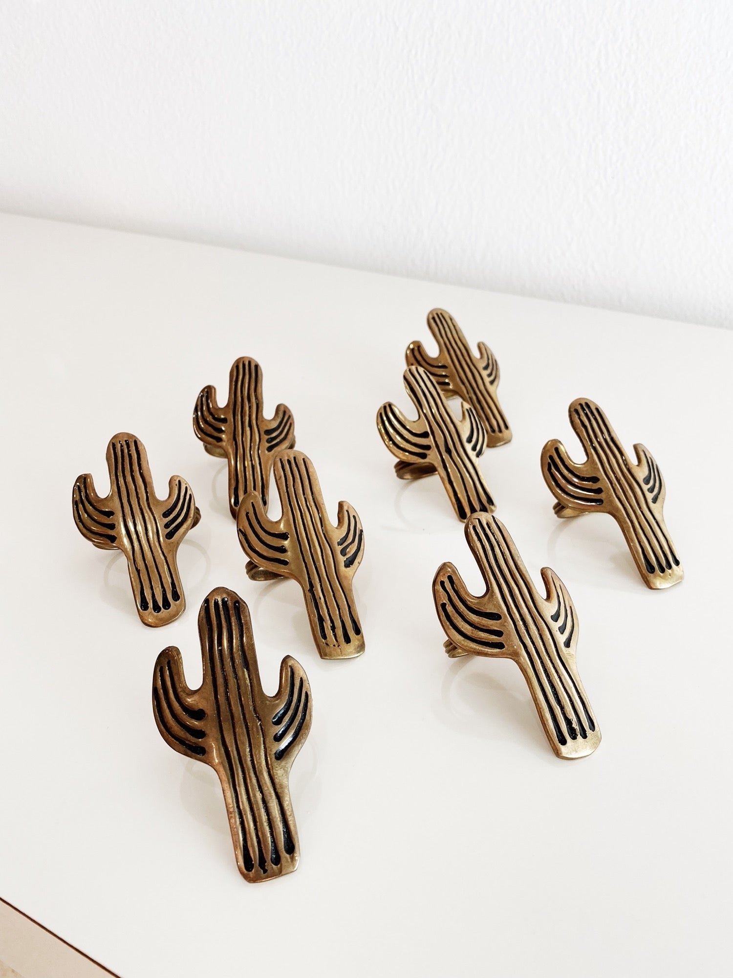 Saguaro Cactus Metal Napkin Rings (Set of 8) - Rehaus