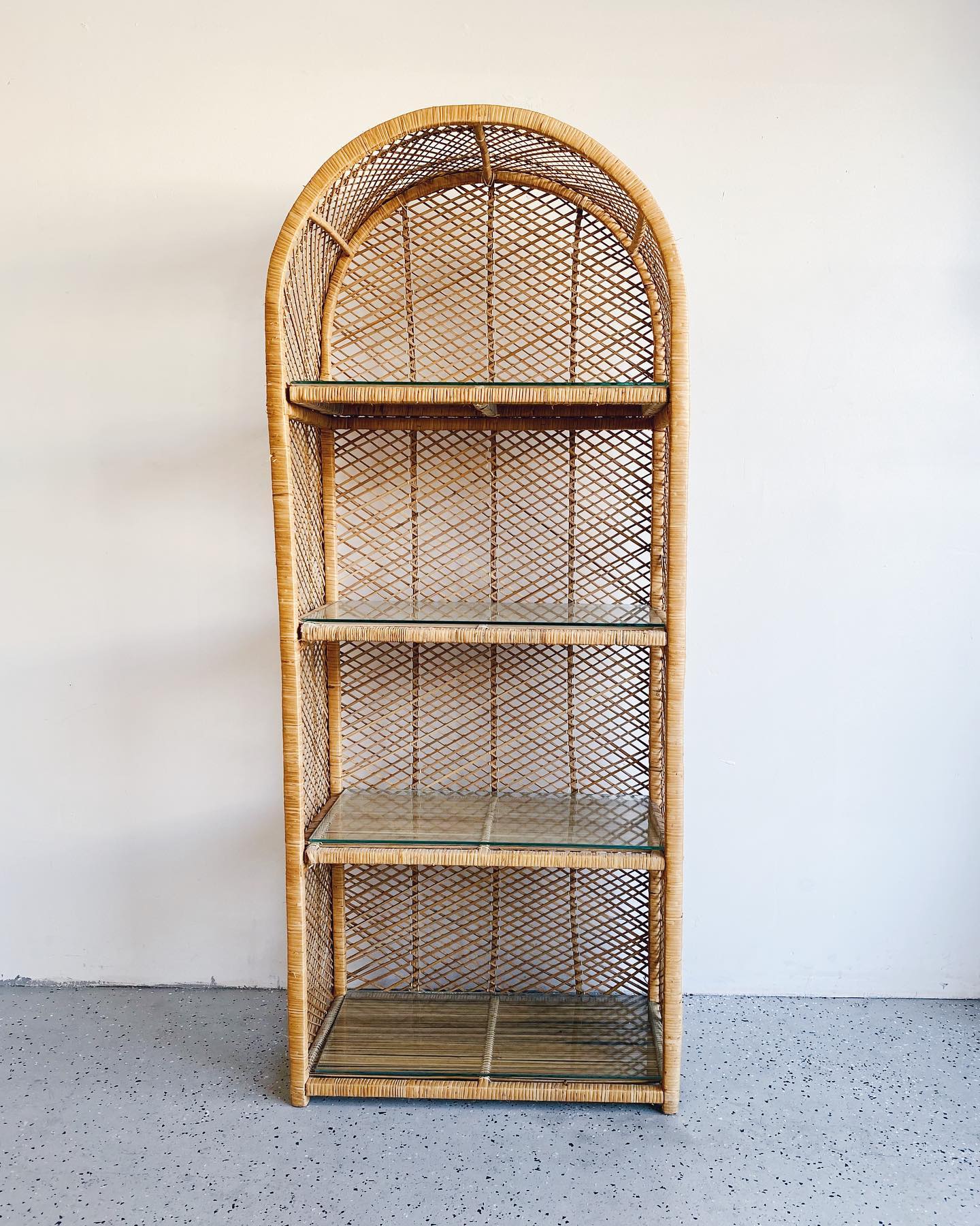 Tall Rattan Arch Shelf - Rehaus