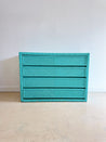 Teal Pencil Reed Chest of Drawers - Rehaus
