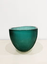 Thick Teal Glass Fruit Bowl - Rehaus