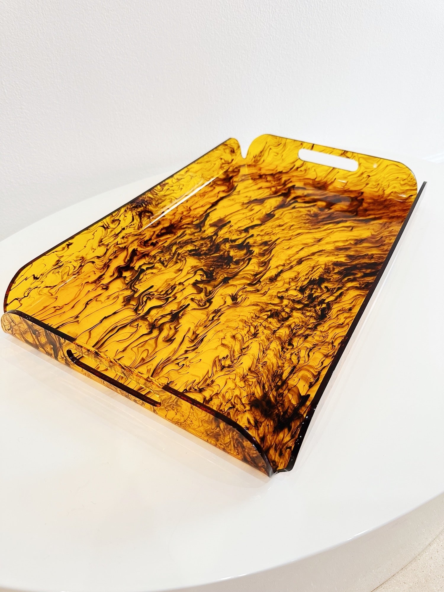 Tortoiseshell Acrylic Serving Tray - Rehaus