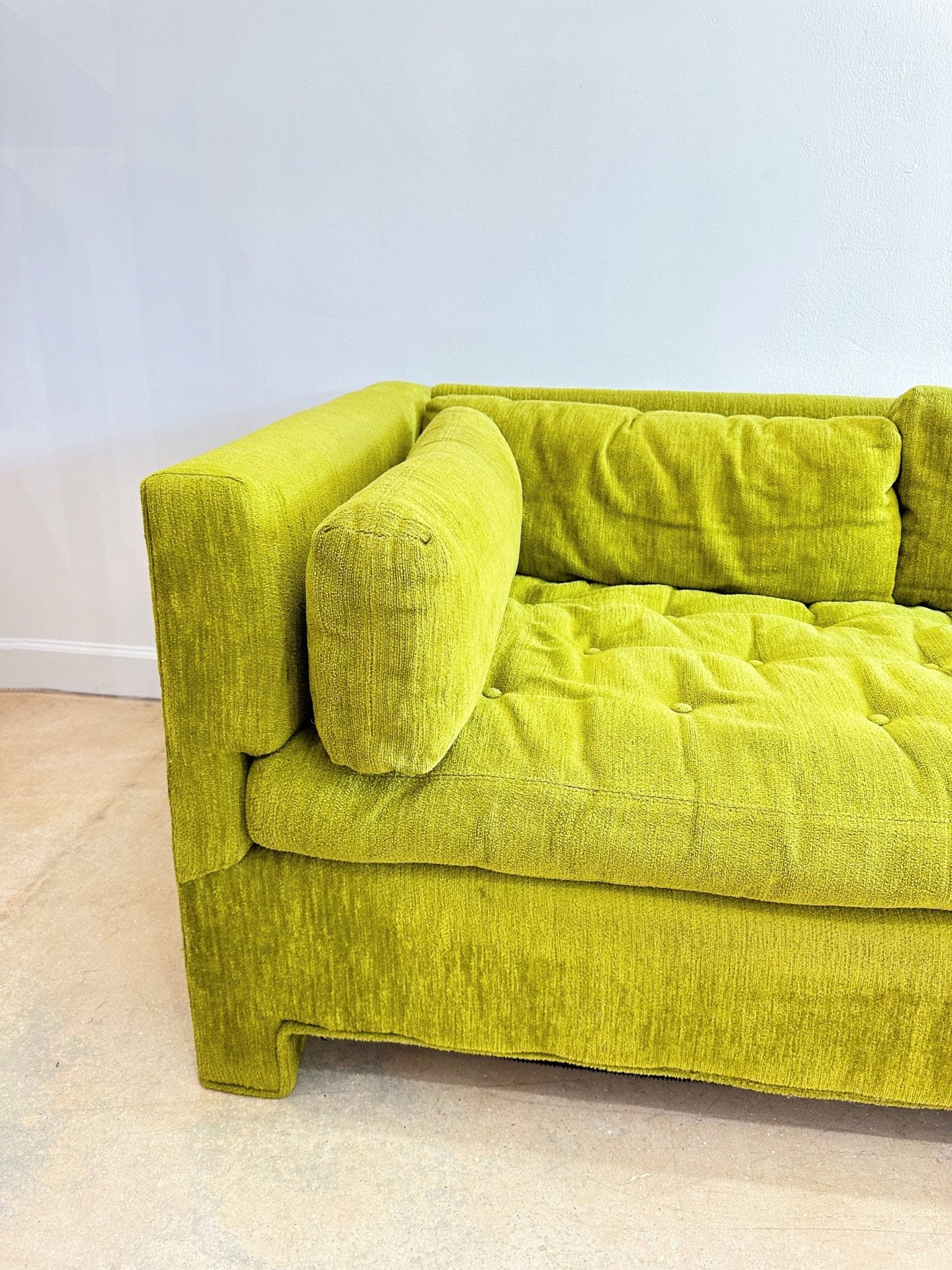 Vibrantly Chartreuse Vintage Couch - Rehaus