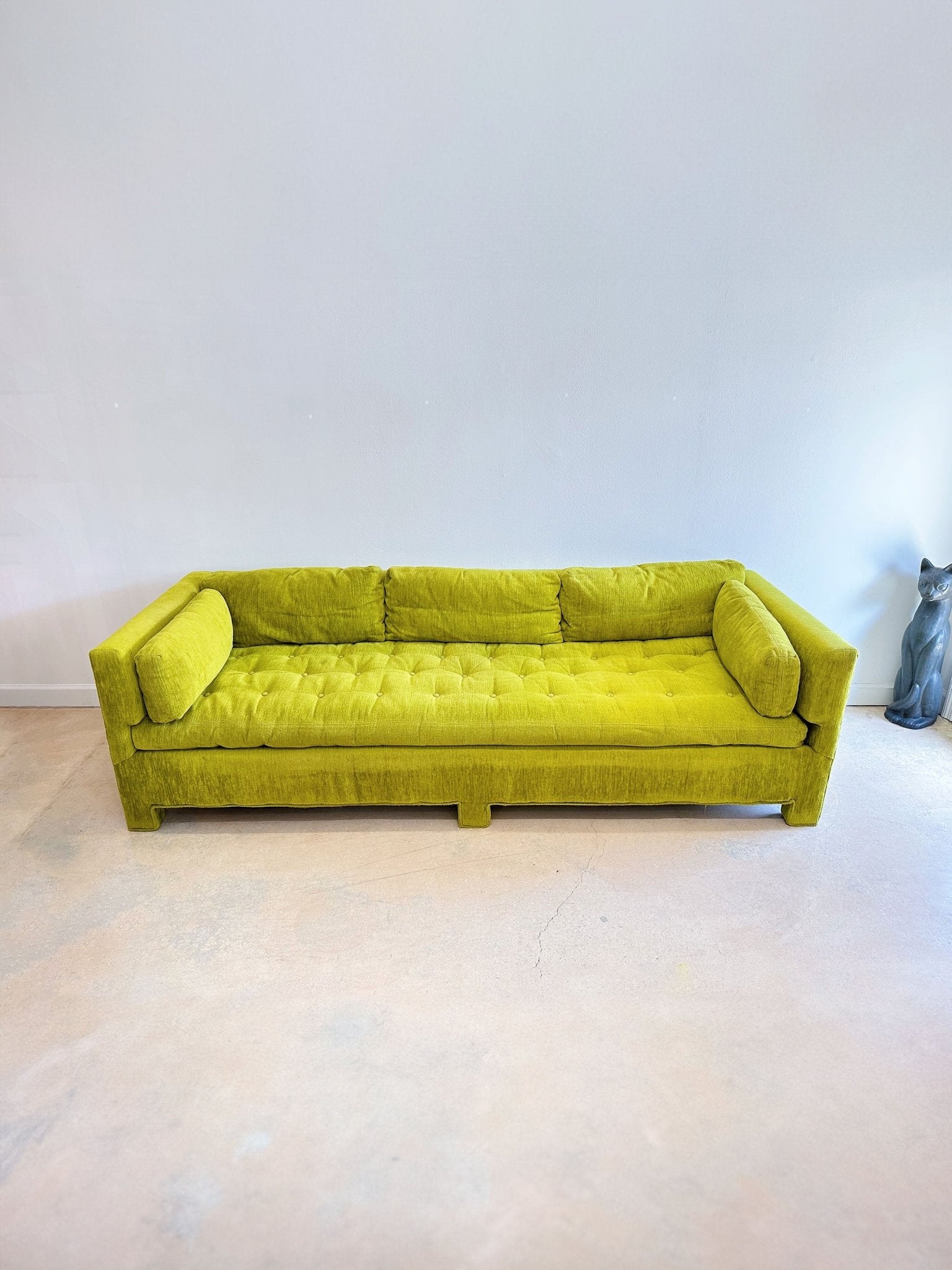 Vibrantly Chartreuse Vintage Couch - Rehaus