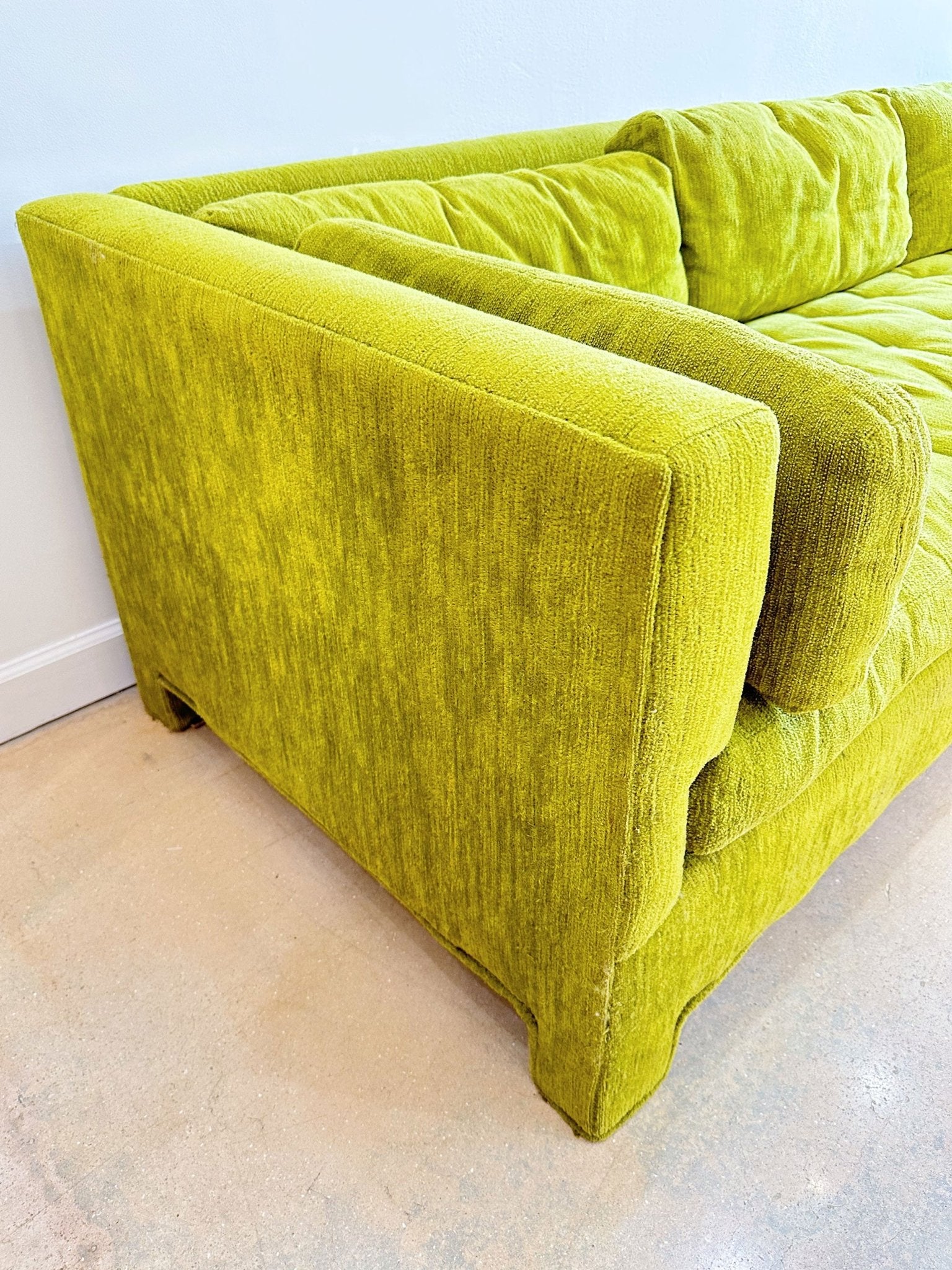 Vibrantly Chartreuse Vintage Couch Rehaus