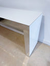 White & Chrome Laminate Console Table - Rehaus