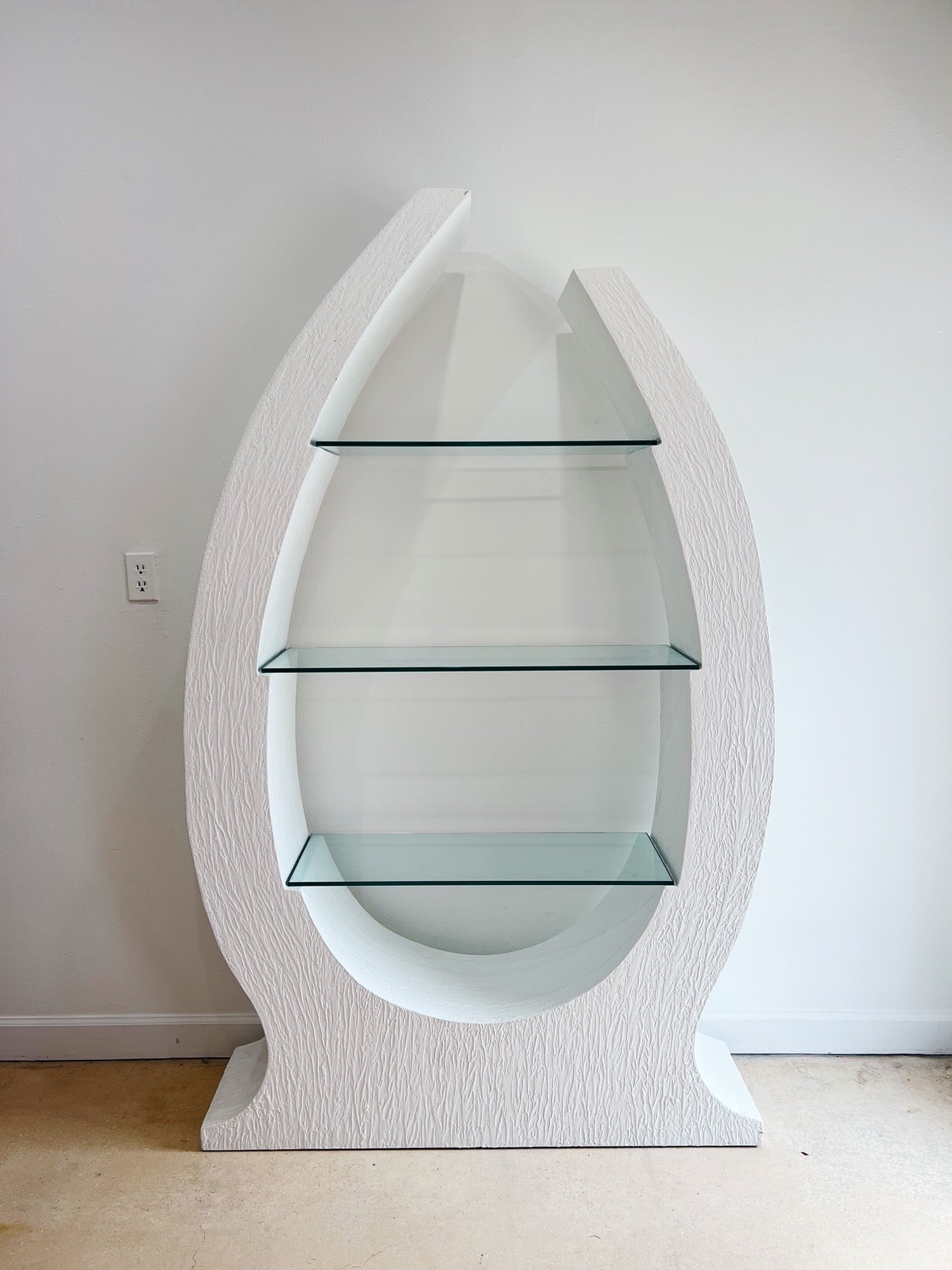 White Plaster Sculptural Shelf - Rehaus