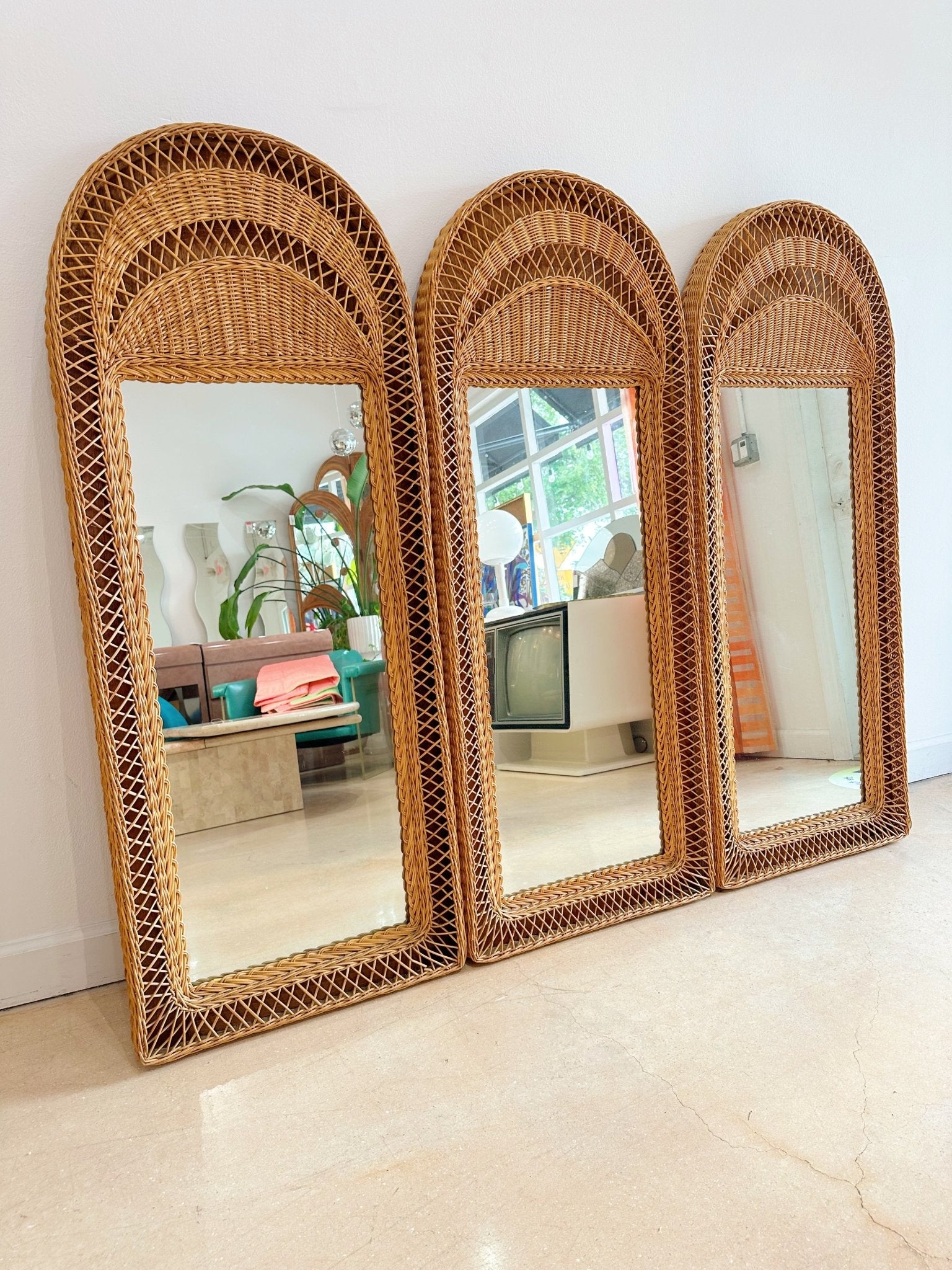 Wicker Arch Mirror - Rehaus