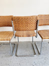 Woven Rattan Cantilever Chairs (x4) - Rehaus