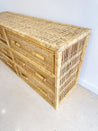 Woven Rattan-wrapped Lowboy Dresser - Rehaus