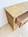 Woven Rattan-wrapped Lowboy Dresser - Rehaus